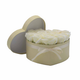 Soap Flower Gift Bouquet - 13 Cream Roses - Heart