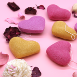 Konjac Heart Sponge - Rose