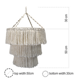 Macrame Soft Chandelier - Black