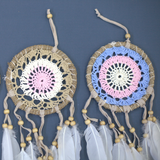 Pastel Pink Macramé Dream Catcher 12cm (asst colours)