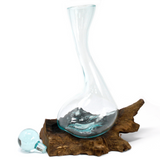 Molten Glass on Wood - Wine Decanter