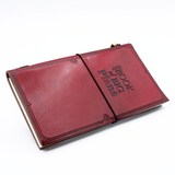 Handmade Leather Journal - Little Book of Big Plans - Red (80 pages)