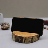 Small Log Phone Holder (full slice) - Natural