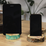 Lrg Gamal Wood Phone Holder - Greenwash