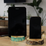 Lrg Gamal Wood Phone Holder - Greenwash