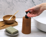 Natural Teakwood Soap Dispenser - Taper