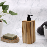 Natural Teakwood Soap Dispenser - Square