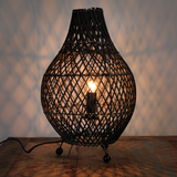 Rattan Table Lamps - Dark Brown