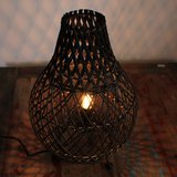 Rattan Table Lamps - Black