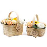 Large Orange Bouquet in Wicker Basket