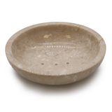 Round Honey Marble Rounded Soap Dish