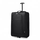 K1873-2 - Kono CABIN SIZE SOFT SHELL HAND LUGGAGE - BLACK