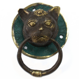 Brass Door Knocker - Cats Head