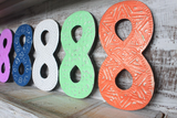 Number "8" - Assorted Colours - 15cm