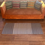 Indian Cotton Rug - 70x170cm - Grey