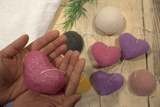 Konjac Heart Sponge - Rose