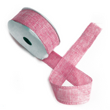 Natural Texture Ribbon 38mm x 20m - Baby Pink