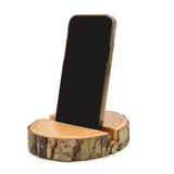 Small Log Phone Holder (full slice) - Natural