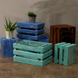 Fruit Box set of 3 - Bluewash