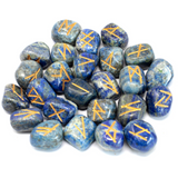 Runes Stone Set in Pouch - Lapis