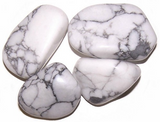 L Tumble Stones - Howlite, White