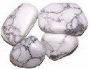 L Tumble Stones - Howlite, White