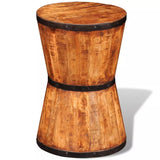 vidaXL Hourglass Stool Rough Mango Wood