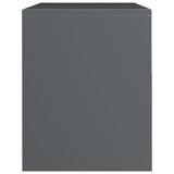 vidaXL Bedside Cabinet High Gloss Grey 40x30x40 cm Engineered Wood