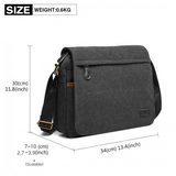 LB1925 - Kono Classic Expanding Messenger Bag - Black