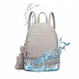 LT1705 - Miss Lulu PU Leather Look Small Fashion Backpack - Grey