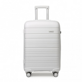 K2091L - Kono 24 Inch Multi Texture Hard Shell PP Suitcase - Classic Collection - White