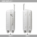 K2091L - Kono 24 Inch Multi Texture Hard Shell PP Suitcase - Classic Collection - White