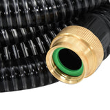 vidaXL Suction Hose with Brass Connectors Black 1.1