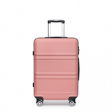 K1871-1L - Kono ABS 20 Inch Sculpted Horizontal Design Cabin Luggage - Nude