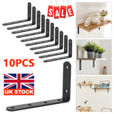 10pc Shelf Brackets Handmade Rustic Heavy Duty Industrial Steel Scaffold Board  The UK Does Not Include VAT, Which Needs To Be Borne By Oneself. Please Consider Carefully Before Placing An Order