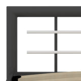 vidaXL Bed Frame without Mattress Grey and White Metal 100x200 cm