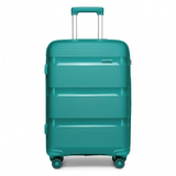 K2092L - Kono 20 Inch Bright Hard Shell PP Carry-On Suitcase In Cabin Size - Blue/Green