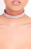 Suede Diamante Choker