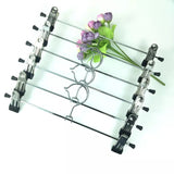 10PCS Strong Metal Clips Hangers Chrome Clothes Coat Trouser Skirt Rack UK