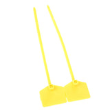 100Pcs 120mm Plastic Disposable Lock Ties Self locking Tie Suitcase Bag Label Tag (Yellow)