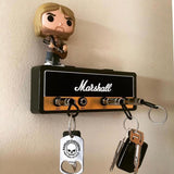 Key Holder,Wall Mounting Guitar Amp Key Hook - Keychain Including 4 Pieces Key Ring.