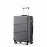 K1871-1L - Kono ABS 28 Inch Sculpted Horizontal Design Suitcase - Grey