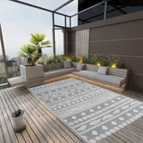 vidaXL Outdoor Rug Grey 140x200 cm PP