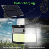 Solar Wall Light 468 LED PIR Motion Sensor Garden Security Solar Lights for Wall Shed Lamp Outdoor UK