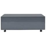 vidaXL Coffee Table High Gloss Grey 100x100x35 cm