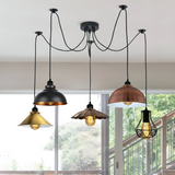 Retro Vintage Industrial 5 Way Spider Pendant Light ~3680