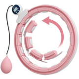 SPORTNOW Weighted Smart Hula Hoop, Massage Hula Ring with 16 Detachable Knots, 360° Auto-Rotating Ball and Digital Counter