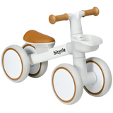 Kids Balance Bike with Adjustable Seat for 1-3 Years Old, Silent Wheels, White by AIYAPLAY
