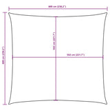 vidaXL Sunshade Sail Oxford Fabric Square 6x6 m Taupe