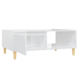 vidaXL Coffee Table High Gloss White 90x60x35 cm Engineered Wood